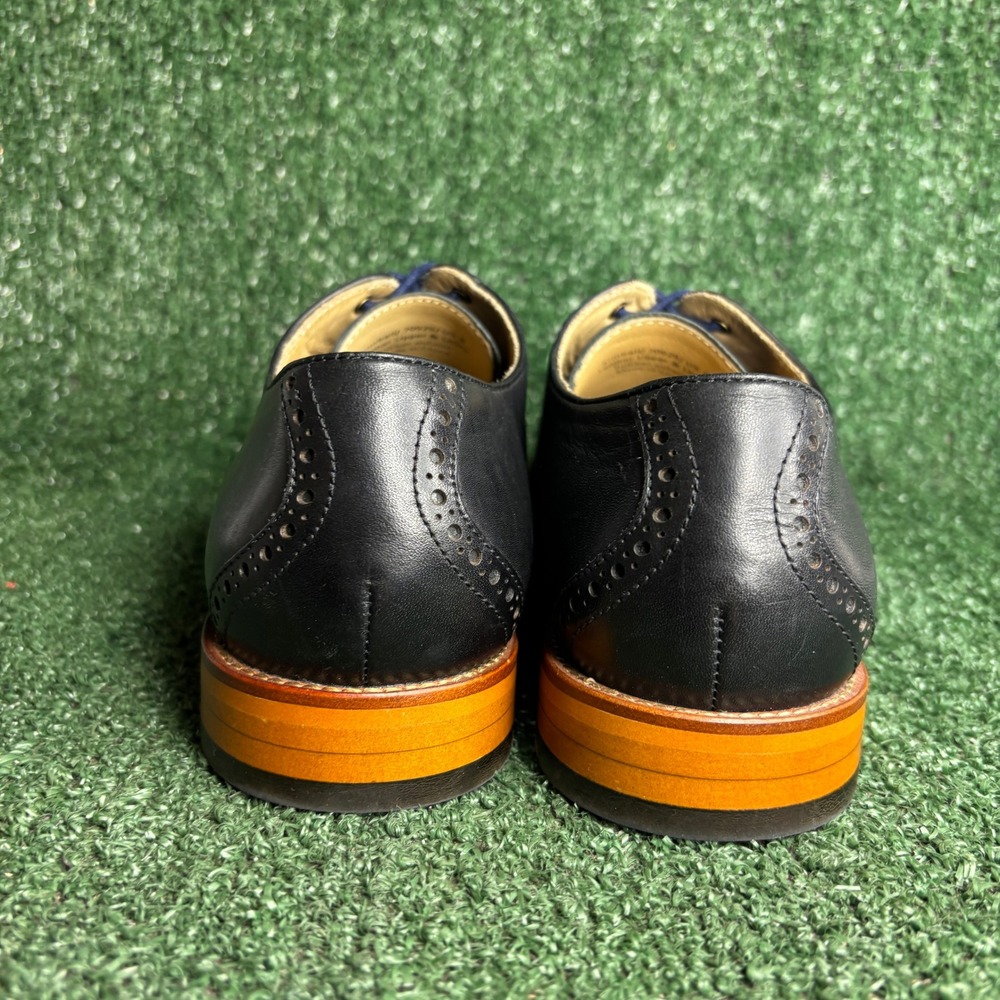 Warfield & Grand Kimball Brogue Wingtip Leather Oxford Dress Shoes Black Mens 8 - Picture 4 of 9